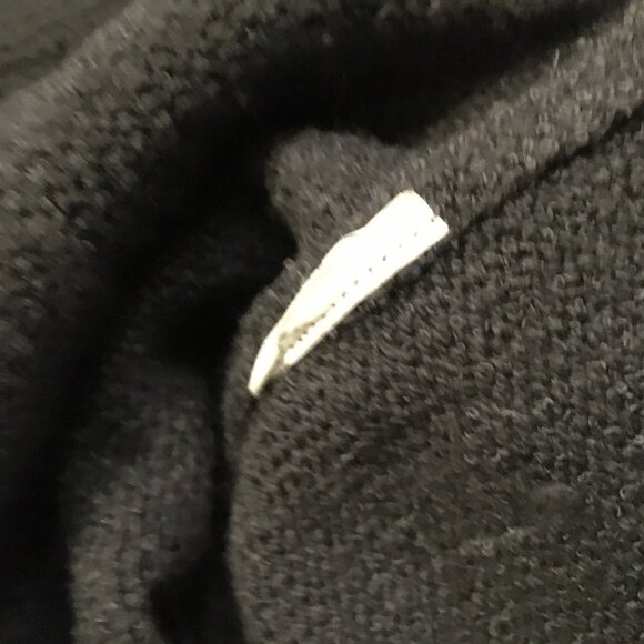 Lavena Black and Grey Embroidered Nubby Button Down Dark Cottage Cardigan - Picture 10 of 15